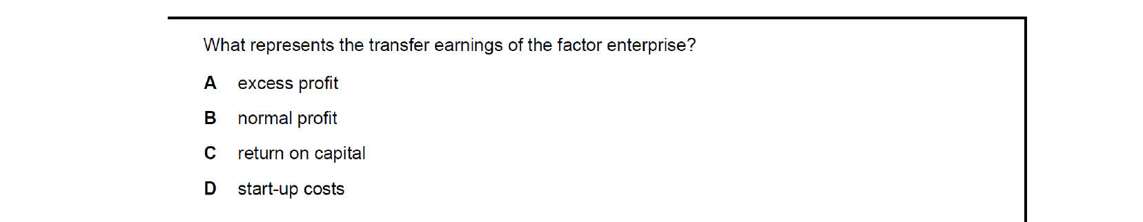 CIE 9708 Economics multiple-choice question on Labour Market Forces and Government Intervention (image 6)
