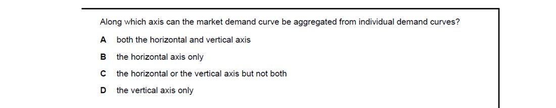 CIE 9708 Economics multiple-choice question on Demand and Supply Curves (image 10)
