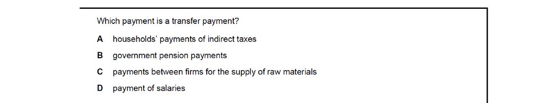 CIE 9708 Economics multiple-choice question on Addressing Income and Wealth Inequality (image 6)