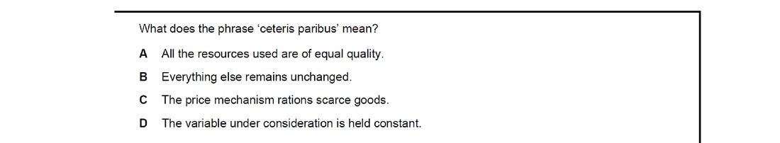 CIE 9708 Economics multiple-choice question on Economic Methodology (image 5)